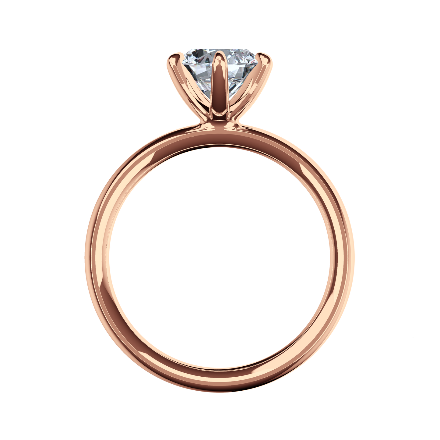 Verlobungsring Solitär Lab Grown Diamant Sideview Roségold synthetisch