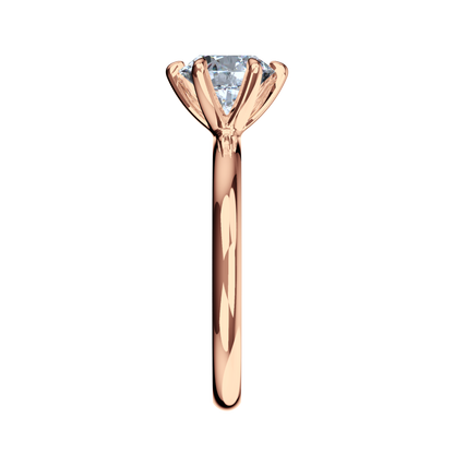 Verlobungsring Solitär Lab Grown Diamant Side View Roségold synthetisch