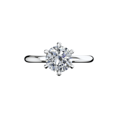 Verlobungsring Solitär Lab Grown Diamant Frontside Platin synthetisch