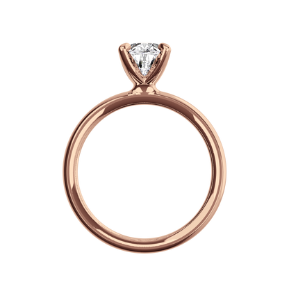 Verlobungsring Oval Lab Grown Diamant Sideview Roségold synthetisch