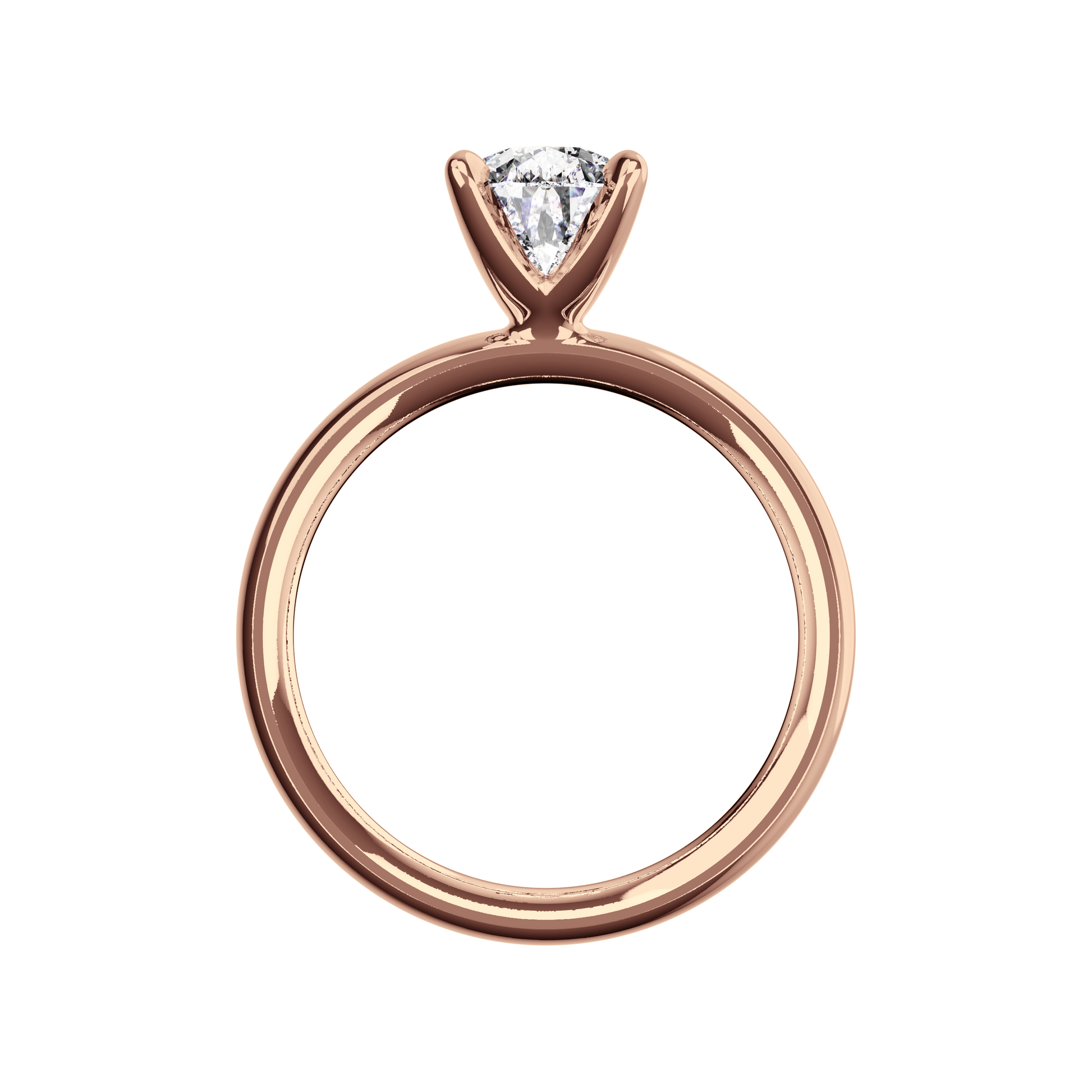 Verlobungsring Pear Lab Grown Diamant Side View Roségold Tropfenform synthetisch