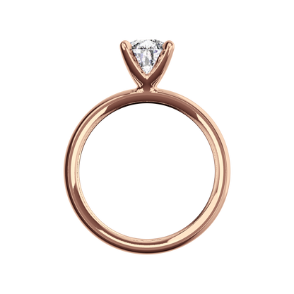 Verlobungsring Pear Lab Grown Diamant Side View Roségold Tropfenform synthetisch